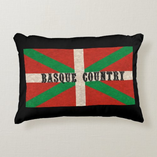 Stylized Basque Country Flag  Accent Pillow