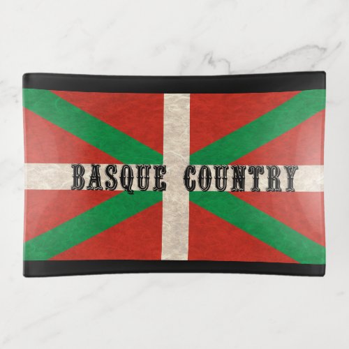 Stylized Basque Country Flag Trinket Tray