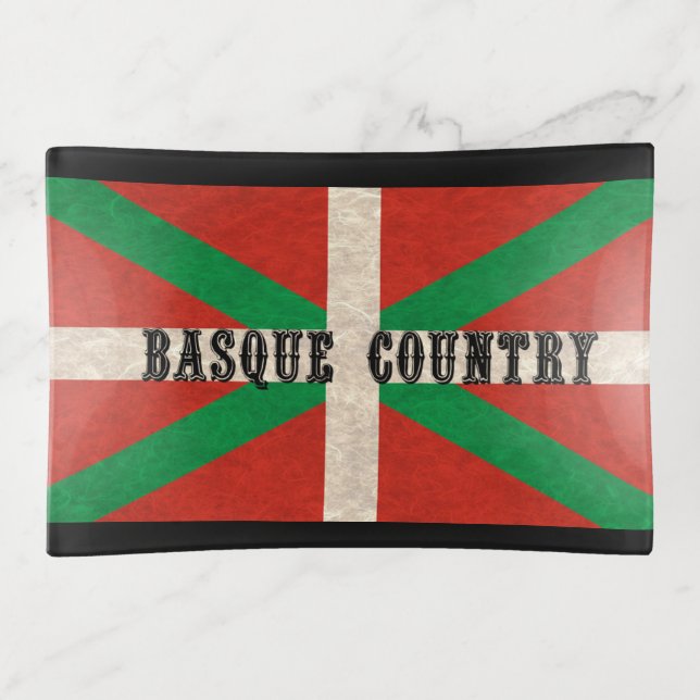 Stylized Basque Country Flag Trinket Tray (Front)