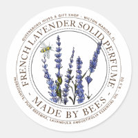 Stylized Bee Lavender Solid Perfume Editable Label