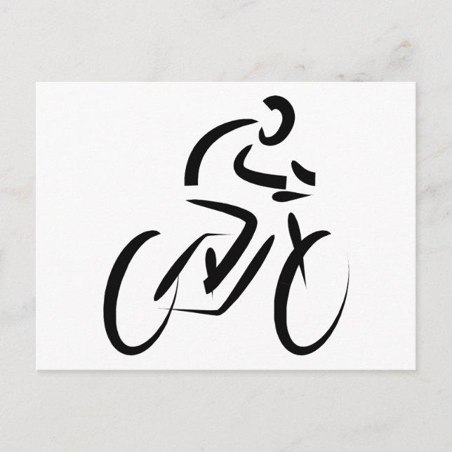Stylized Bicycle Silhouette Postcard (Front)