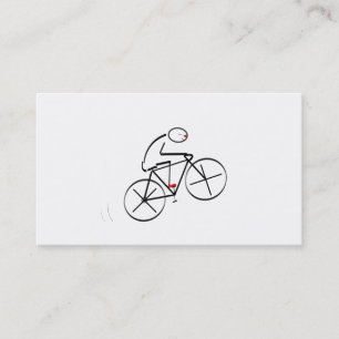 Stylized Bicyclist Design Business Card