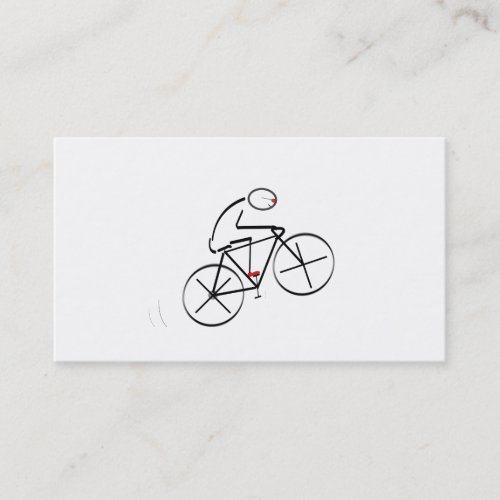Stylized Bicyclist Design Business Card
