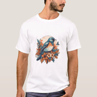 Stylized Bird T-Shirt Design – Soar with Freedom a