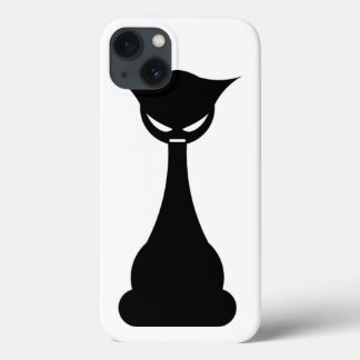 Stylized Black Cat iPhone 13 Case