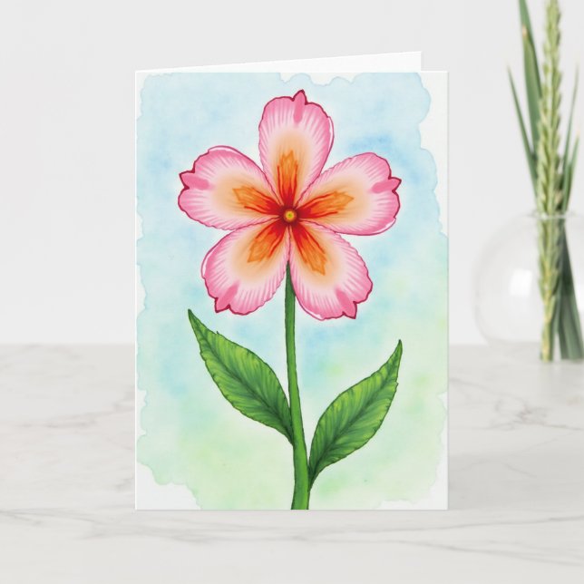 Stylized Bloom Painting Card (Front)