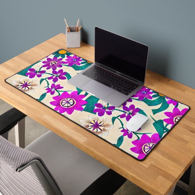 Stylized Blossoms Desk Mat (Office 2)
