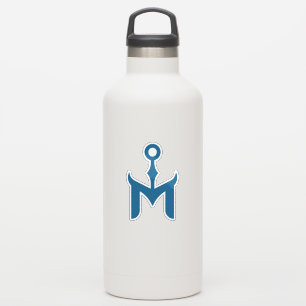 Stylized Blue Anchor and Letter M Sticker