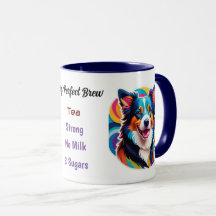 Stylized Border Collie - My Perfect Brew