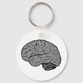 Stylized Brain Magnet Keychain