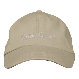 Stylized Bride Squad Bachelorette Party Embroidered Baseball Cap
