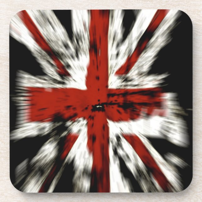 Stylized British Flag Beverage Coaster (Front)