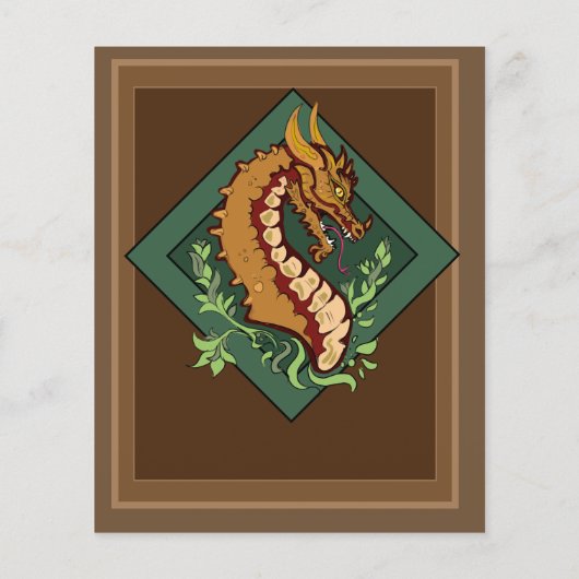 Stylized Brown Dragon (Back)