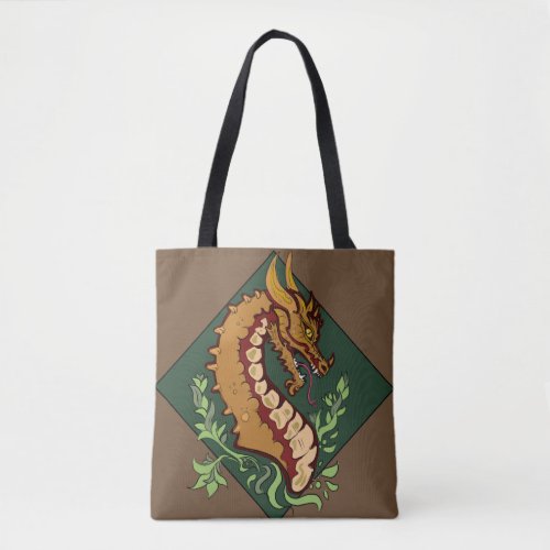 Stylized brown Dragon Tote Bag