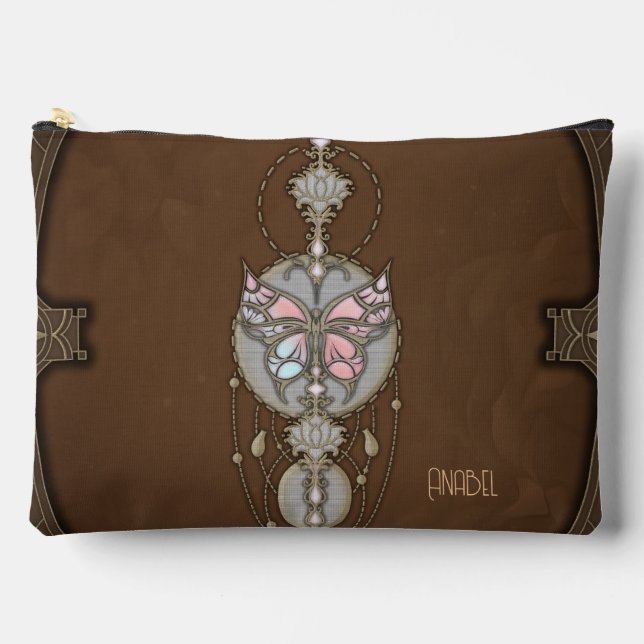 Stylized butterfly  accessory pouch (Front)
