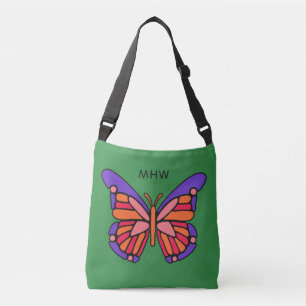 Stylized Butterfly custom monogram bags