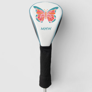 Stylized Butterfly custom monogram driver cover