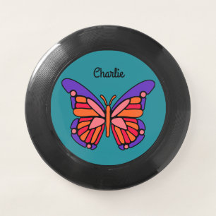 Stylized Butterfly custom name frisbee