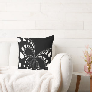 Stylized Butterfly Image Throw Pillow