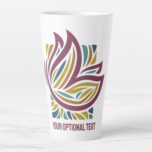 Stylized Butterfly Optional Text Latte Mug (Front)