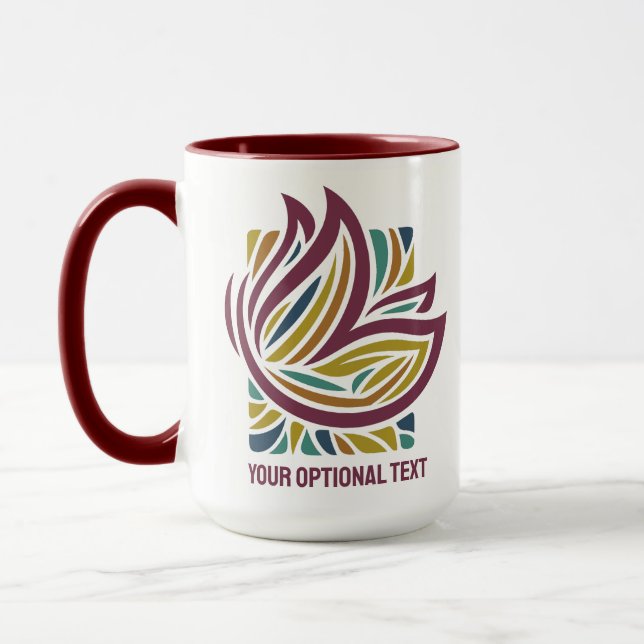 Stylized Butterfly Optional Text Mug (Left)