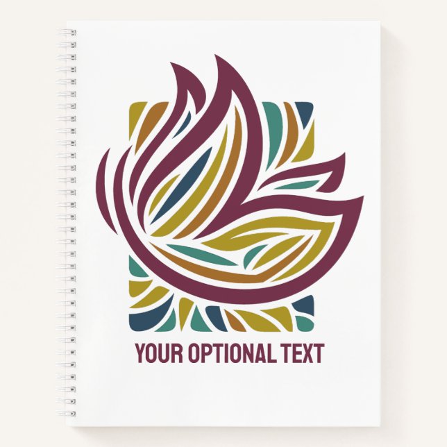 Stylized Butterfly Optional Text Notebook (Front)