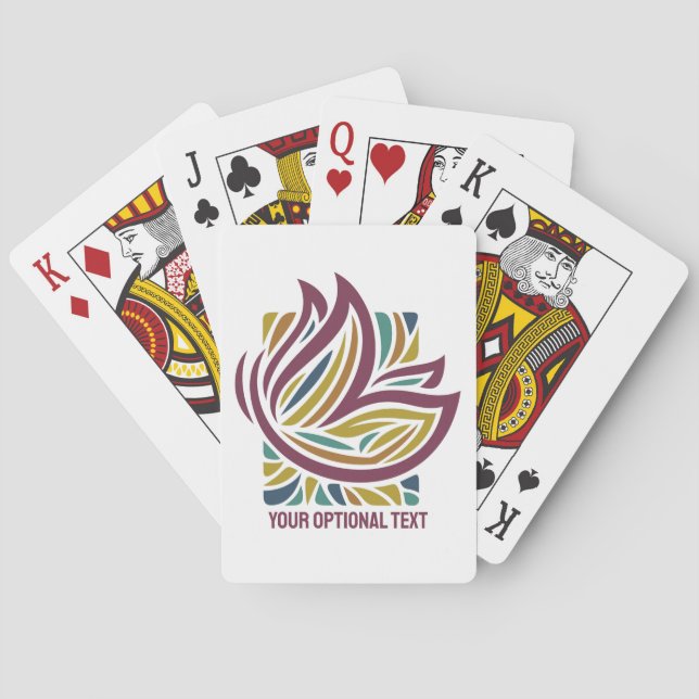 Stylized Butterfly Optional Text Poker Cards (Back)