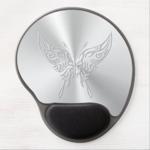 Stylized Butterfly Round Tail, Embossed-effect Gel Mouse Pad