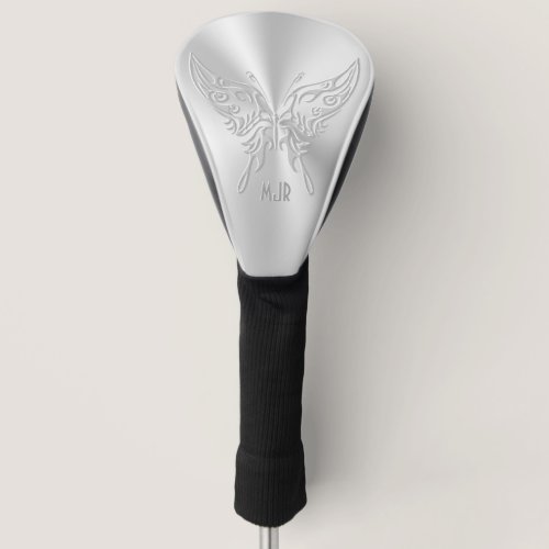 Stylized Butterfly Round Tail, Embossed-effect Golf Head Cover