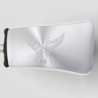 Stylized Butterfly Round Tail, Embossed-effect Golf Head Cover