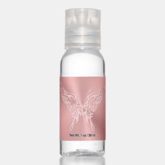Stylized Butterfly Round Tail, Embossed-effect Hand Sanitizer