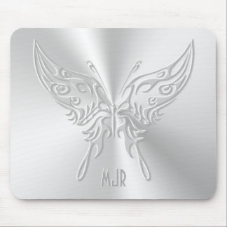 Stylized Butterfly Round Tail, Embossed-effect Mouse Pad