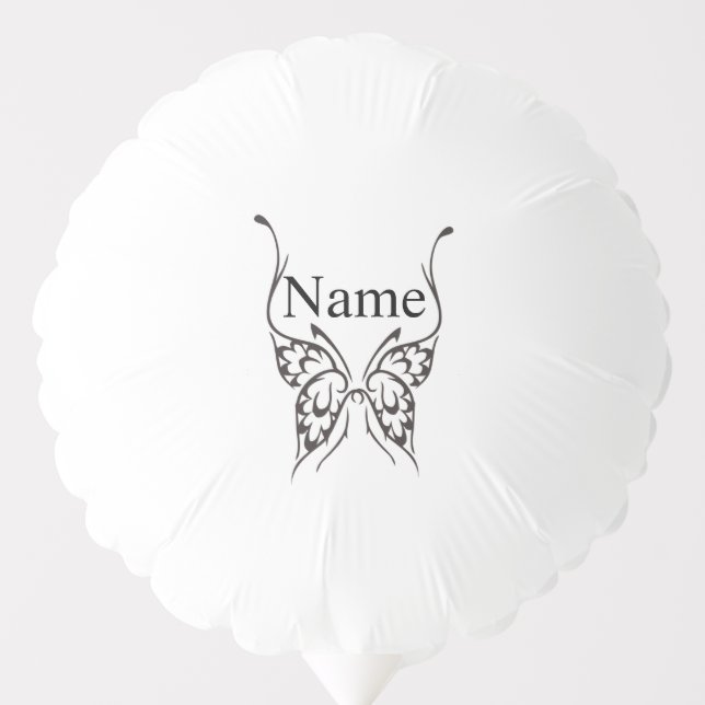 Stylized Butterfly Tattoo Thunder_Cove Balloon (Front)