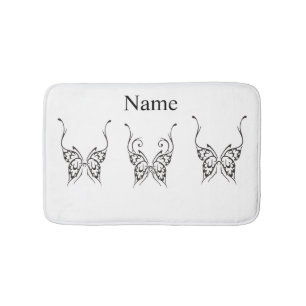 Stylized Butterfly Tattoo Thunder_Cove Bath Mat
