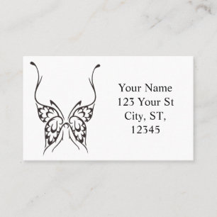 Stylized Butterfly Tattoo Thunder_Cove Business Card