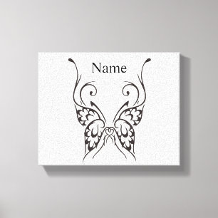 Stylized Butterfly Tattoo Thunder_Cove Canvas Print