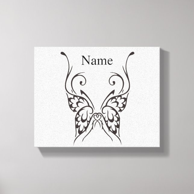 Stylized Butterfly Tattoo Thunder_Cove  Canvas Print (Front)