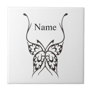 Stylized Butterfly Tattoo Thunder_Cove   Ceramic Tile