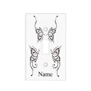 Stylized Butterfly Tattoo Thunder_Cove Light Switch Cover
