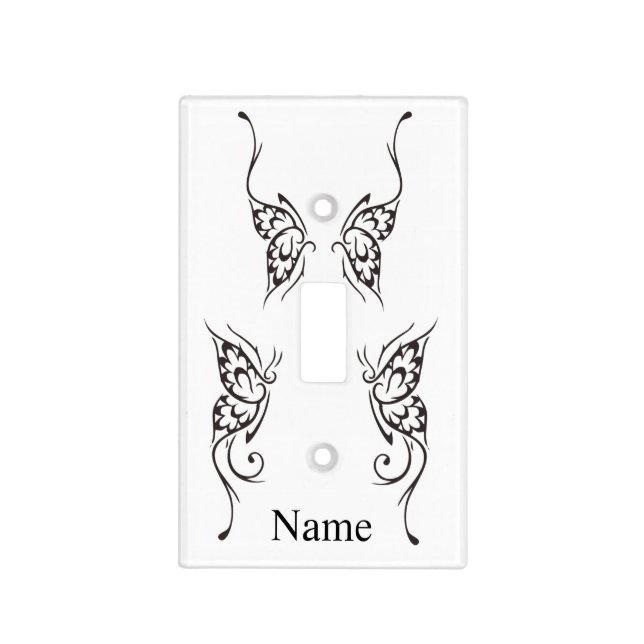 Stylized Butterfly Tattoo Thunder_Cove  Light Switch Cover (Front)