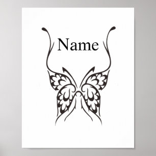 Stylized Butterfly Tattoo Thunder_Cove Poster