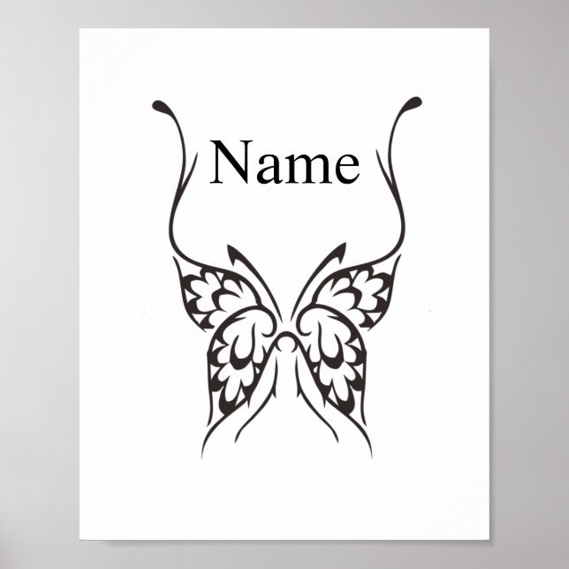 Stylized Butterfly Tattoo Thunder_Cove  Poster (Front)