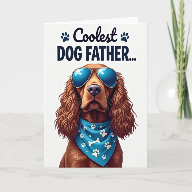 Stylized Canine Fathers Day Card (Front)