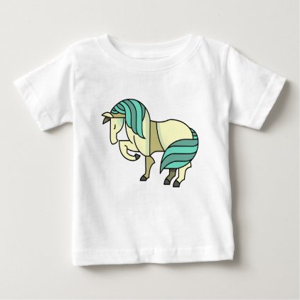 Stylized Cartoon Horse Baby T-Shirt