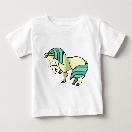 Stylized Cartoon Horse Baby T-Shirt