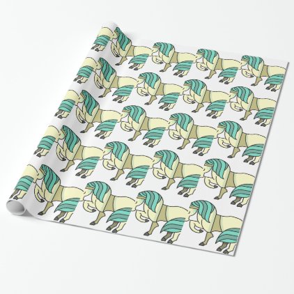 Stylized Cartoon Horse Wrapping Paper