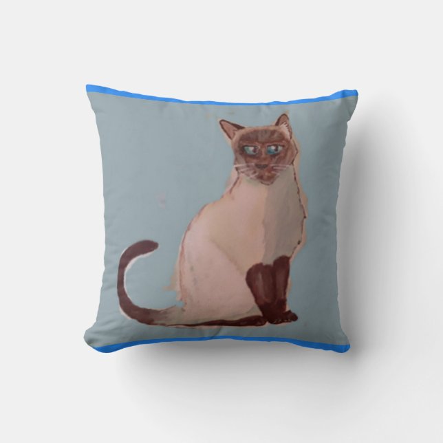 Stylized Cat Pillow (Front)