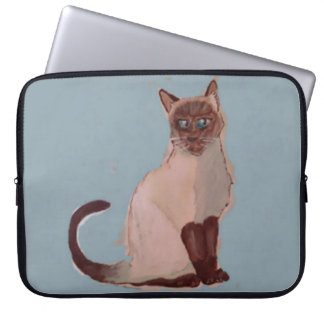 Stylized Cat Poster Laptop Sleeve