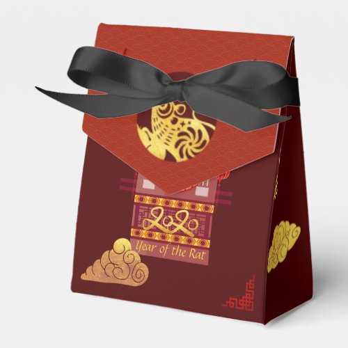 Stylized Chinese Palanquin Rat Year 2020 TFB Favor Boxes