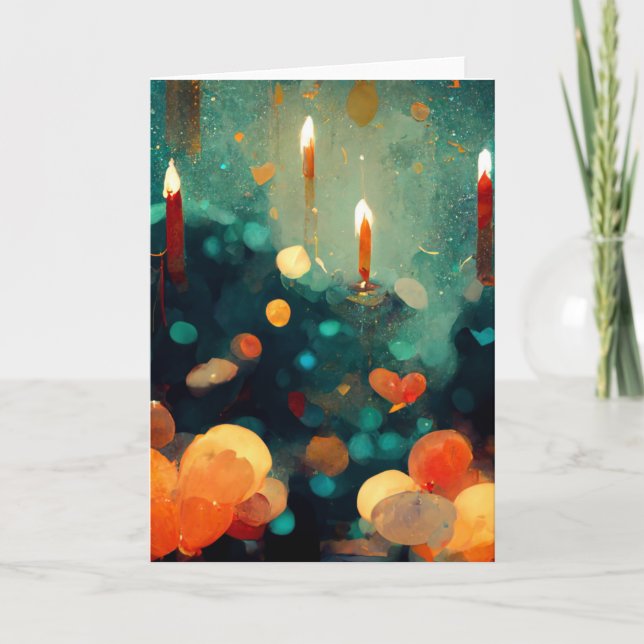 Stylized Christmas Tree Christmas Card (Front)